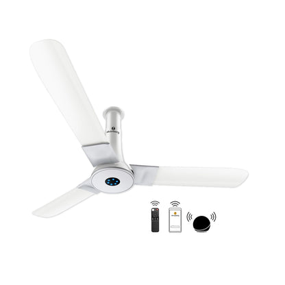Atomberg Studio Smart+ 1200mm BLDC Ceiling Fan with IoT & Remote | BEE 5 star Rated Energy Efficient Ceiling Fan | High Air Delivery with LED Indicators | 2+1 Year Warranty (Marble White)
