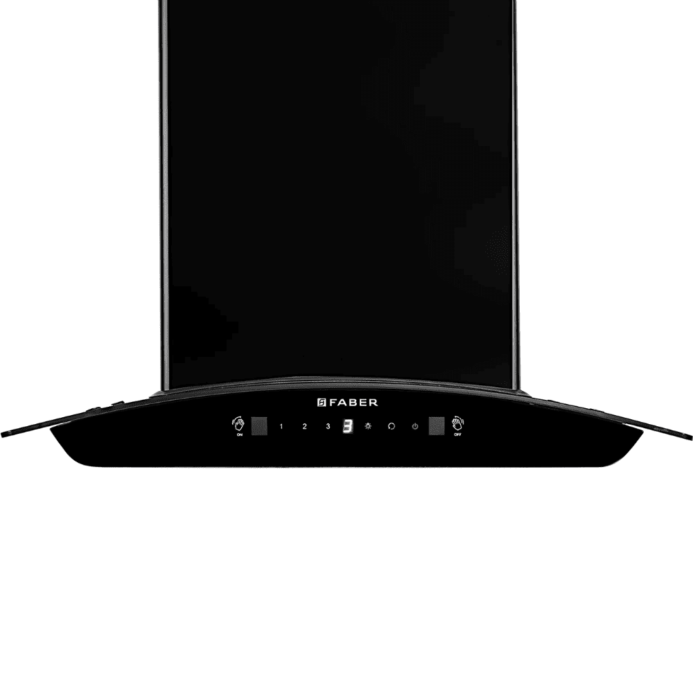 FABER SUNNY IN HC SC FL LG 60cm 1200m3/hr Ducted Auto Clean Wall Mounted Chimney with Touch & Gesture Control (Black)