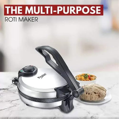 Prestige PRM 5.0 Electric Roti Maker with Adjustable Temperature Control, Granite Non-Stick Coating, Stainless Steel Body, 900 Watts, 25 cm