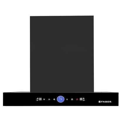 Faber 90 cm 1500 m³/hr Autoclean Kitchen Chimney (HOOD DAZZLE BLDC FL HC BK 90, Filterless technology, Touch & Gesture with Remote control, Black) (Copy)