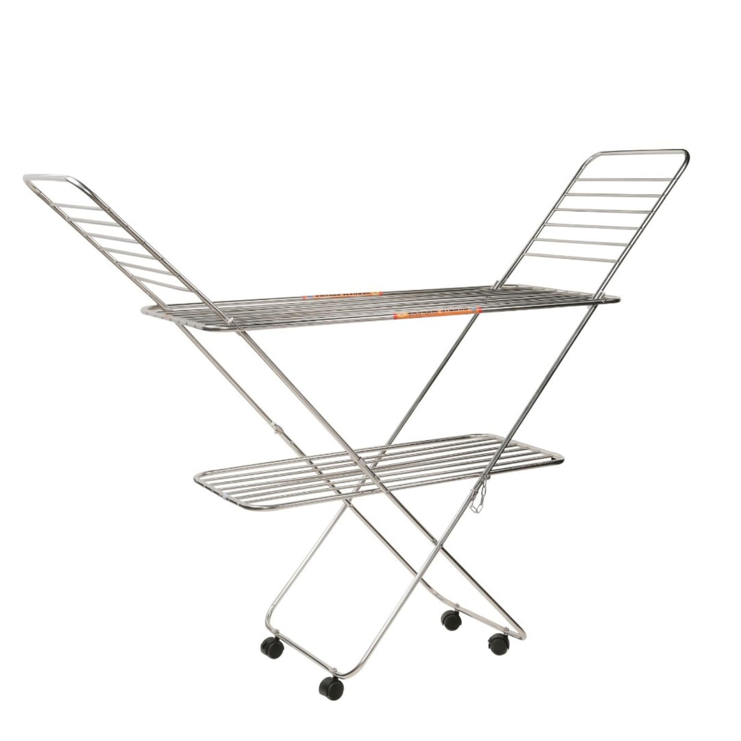 Vasnam Stainless Steel Floor Cloth Dryer Stand Butterfly Design | 25 Rods 3-Tier Foldable Laundry Drying Rack with Wheels | Heavy Duty Rustproof Clothes Stand for Home