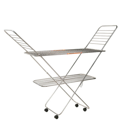 Vasnam Stainless Steel Floor Cloth Dryer Stand Butterfly Design | 25 Rods 3-Tier Foldable Laundry Drying Rack with Wheels | Heavy Duty Rustproof Clothes Stand for Home