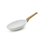 Bergner Naturally Forged Aluminum 24cm Frypan, Marble Non-Stick Coating, Less Oil Use, Scratch Resistant Frying Pan, Durable, Soft Touch Handle, Easy to Clean - Induction Bottom, Free Non-Woven Trivet