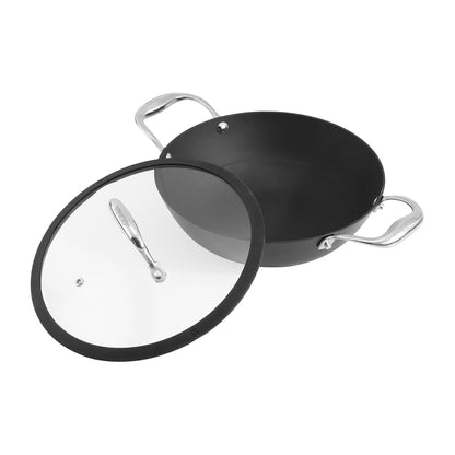 Vinod Ferona Lightweight Cast Iron Kadai - 1.7 L, 22 cm | No Seasoning Required | Naturally Stick-Free | Metal Spoon Friendly | Gas Stove Compatible | Rust-Proof | PTFE & PFOA Free | 2-Year Warranty