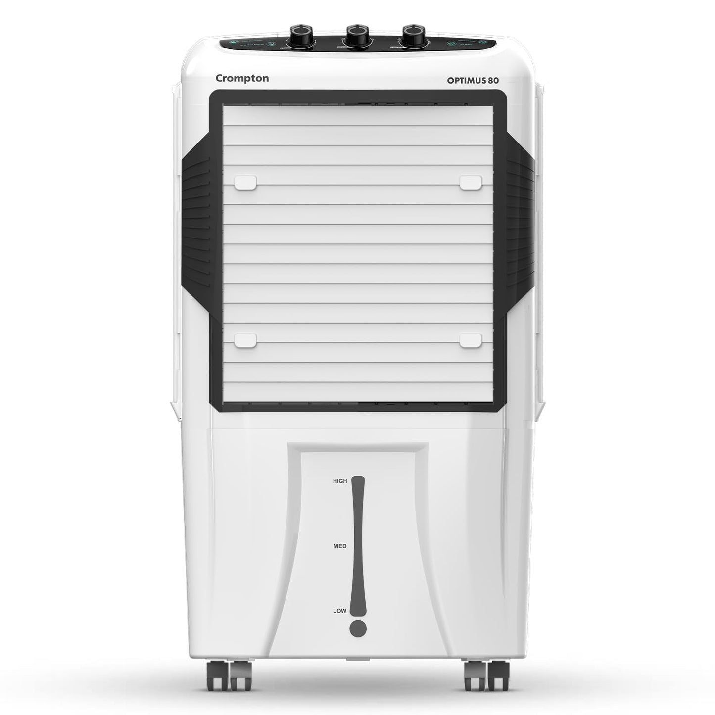 Crompton Optimus Desert Air Cooler 80L| High density honeycomb| Auto fill| Water Level indicator| Fully collapsible Louvers| 4 way Air deflection| Humidity control| Cooling mode & Auto Swing