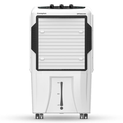 Crompton Optimus Desert Air Cooler 80L| High density honeycomb| Auto fill| Water Level indicator| Fully collapsible Louvers| 4 way Air deflection| Humidity control| Cooling mode & Auto Swing