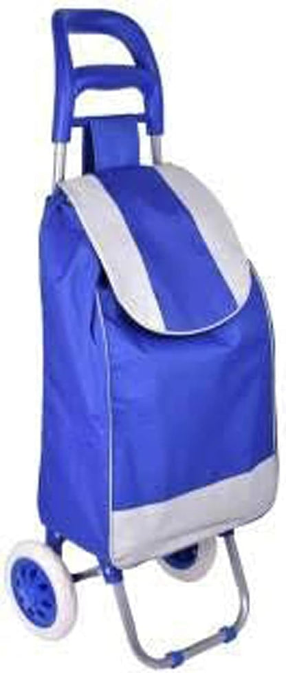 Multipurpose Foldable Shopping Trolly with Removable Bag Shopping Cart for Grocery, Fruit, and Vegetable (Blue)