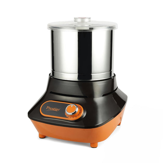 Prestige Vertical PVG 1.5 Wet Grinder with Stainless Steel Drum 200 W, 1.5 L (Black & Orange)