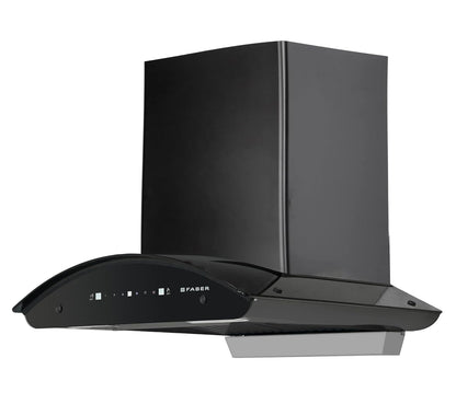 Faber 60 cm 1500 m³/hr Autoclean Kitchen Chimney (HOOD MAGNUS IN HC SC FL EBK 60, Filterless technology, Touch with Gesture, Black)