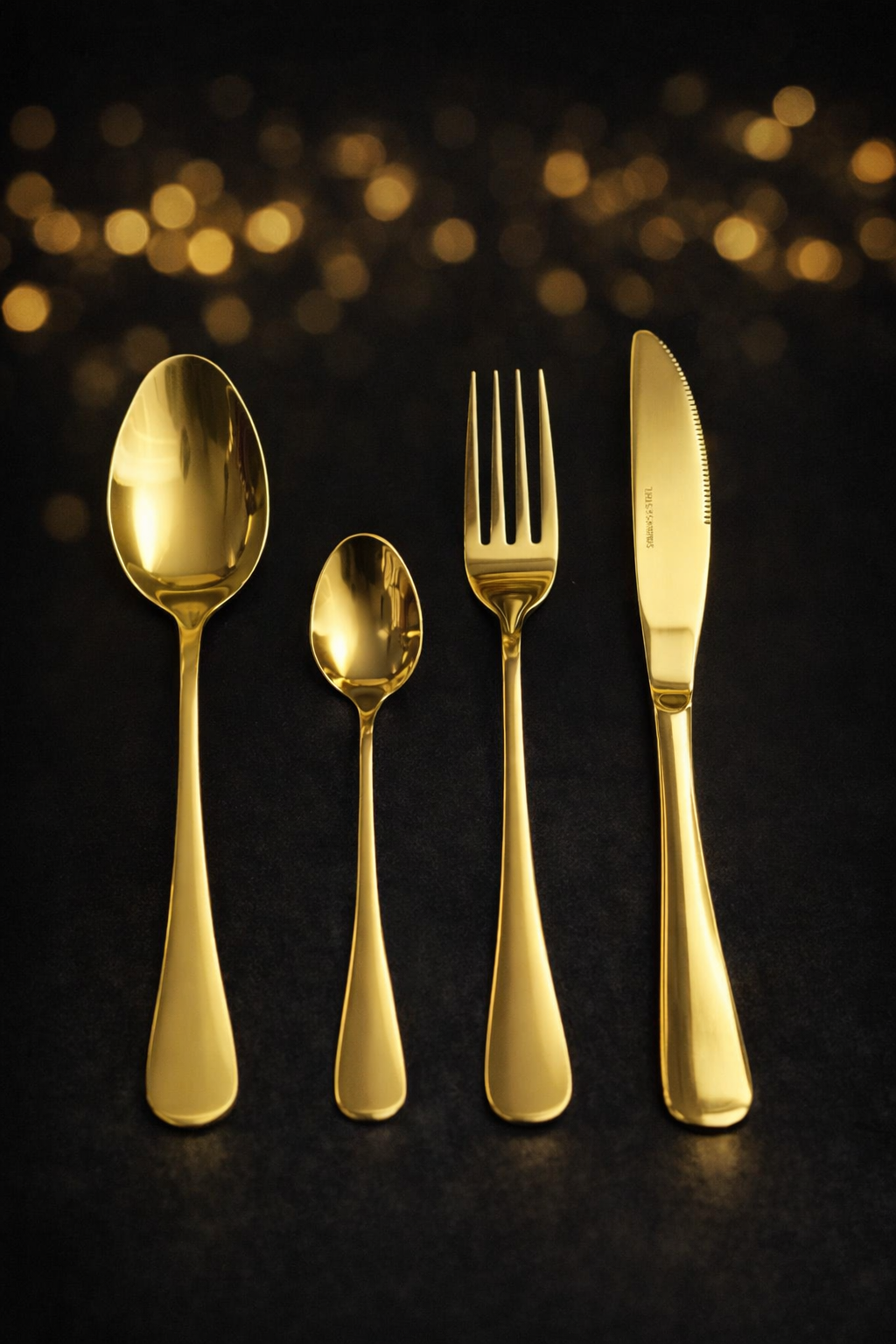 Pineapple Shape Golden PVD Coated Cutlery Set – 24 Pcs Premium Stainless Steel Flatware with Storage Jar (6 Spoons, 6 Baby Spoons, 6 Forks, 6 Butter Knives)