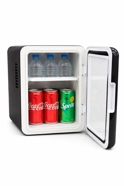 ChillPod 6-Can Mini Fridge | Portable Thermoelectric Cooler | Compact Personal Refrigerator for Home, Office & Travel- Black
