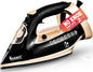 Warmex OTSI 2000W Steam Iron with Ceramic Coated Soleplate, 300ml Water Tank, Auto Shut-Off & Spray Function – Golden & Black