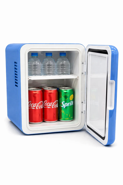 ChillPod 6-Can Mini Fridge | Portable Thermoelectric Cooler | Compact Personal Refrigerator for Home, Office & Travel- Blue