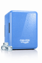 ChillPod 6-Can Mini Fridge | Portable Thermoelectric Cooler | Compact Personal Refrigerator for Home, Office & Travel- Blue