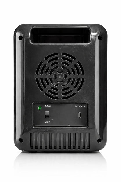 ChillPod 6-Can Mini Fridge | Portable Thermoelectric Cooler | Compact Personal Refrigerator for Home, Office & Travel- Blue