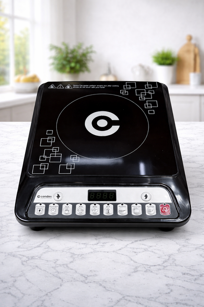 Candes 1800W Induction Cooktop with Digital Display | Energy Efficient | 1 Year Warranty | Portable Electric Cooker