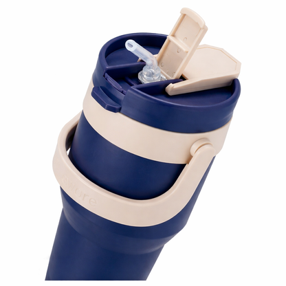 Oliveware Titan 750 ml Traveller Mug | Stainless Steel Inner | Insulated Plastic Body | Hot & Cold Beverage Travel Cup- Blue