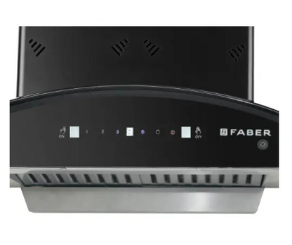 Faber Ellora 60 cm Hood with 1400m3/hr Suction, Heat Auto Clean, Baffle Filter, Touch with Gesture (Black)