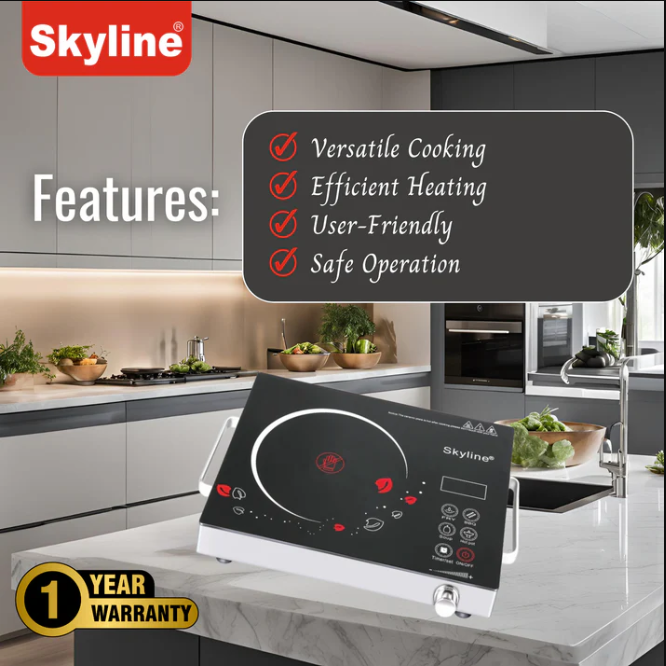 Skyline 2000W Infrared Induction Cooker VTL-3030 | High-Efficiency Radiant Cooktop with Digital Display