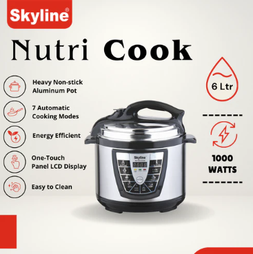 Skyline 6L Digital Pressure Cooker – 1000W Intelligent Cooking for Effortless Meals