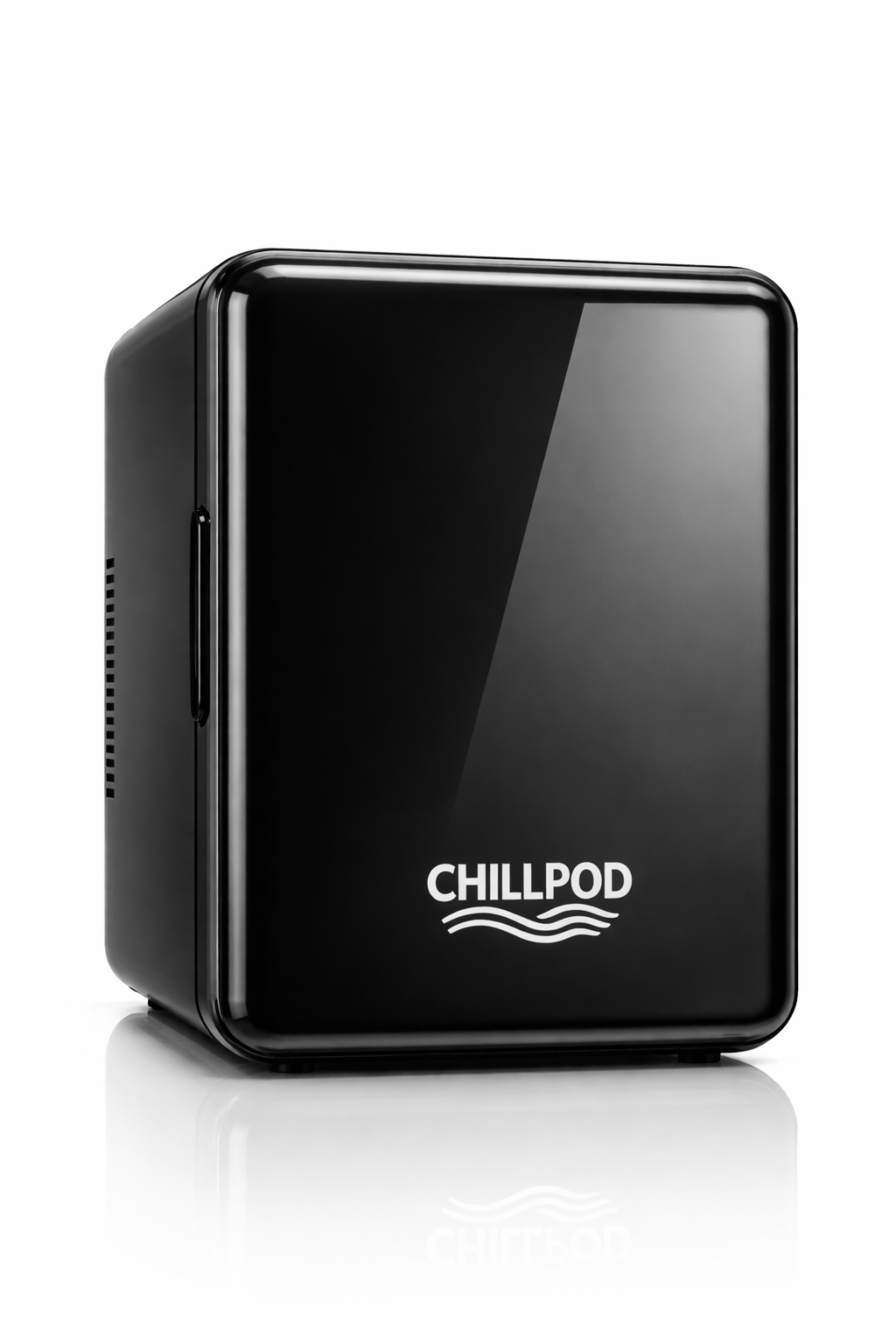 ChillPod 6-Can Mini Fridge | Portable Thermoelectric Cooler | Compact Personal Refrigerator for Home, Office & Travel- Black