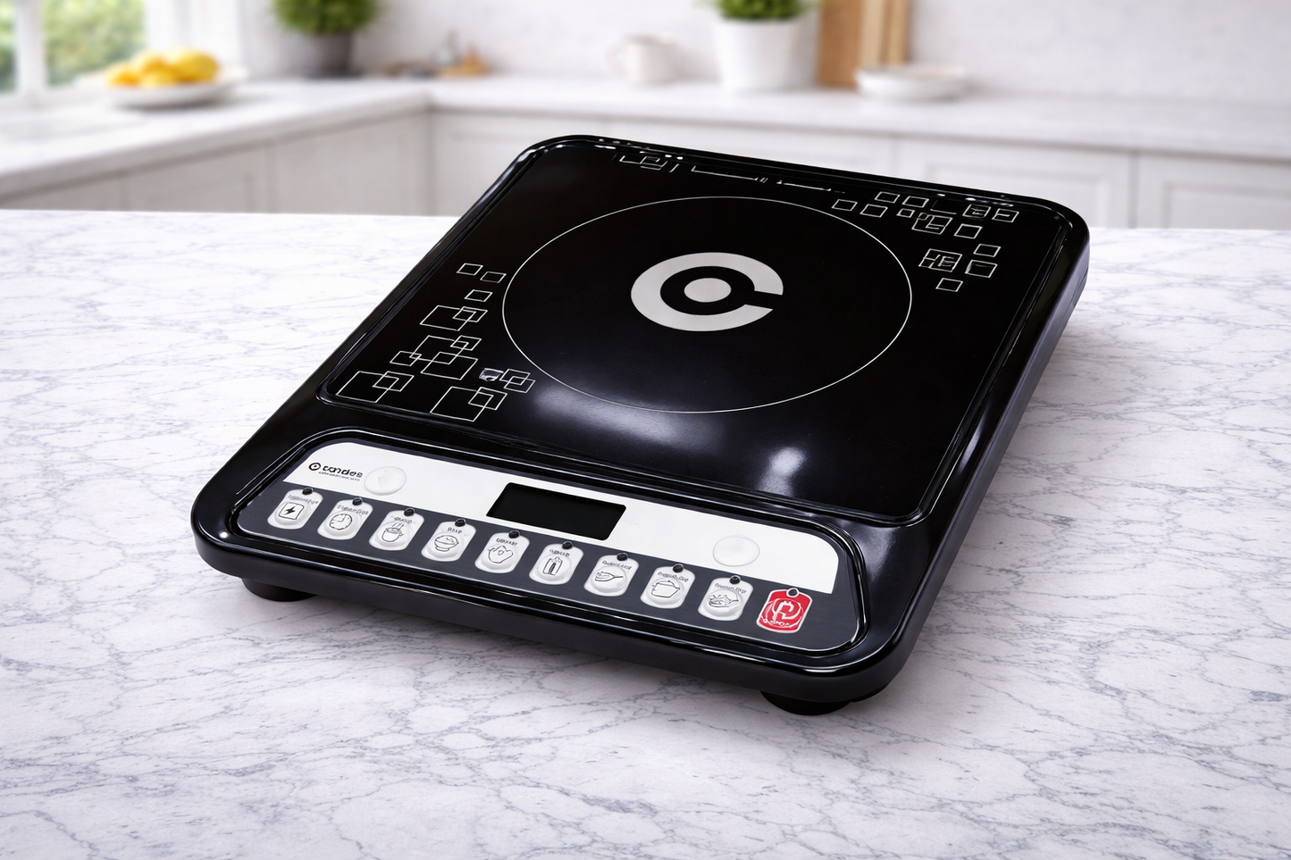 Candes 1800W Induction Cooktop with Digital Display | Energy Efficient | 1 Year Warranty | Portable Electric Cooker