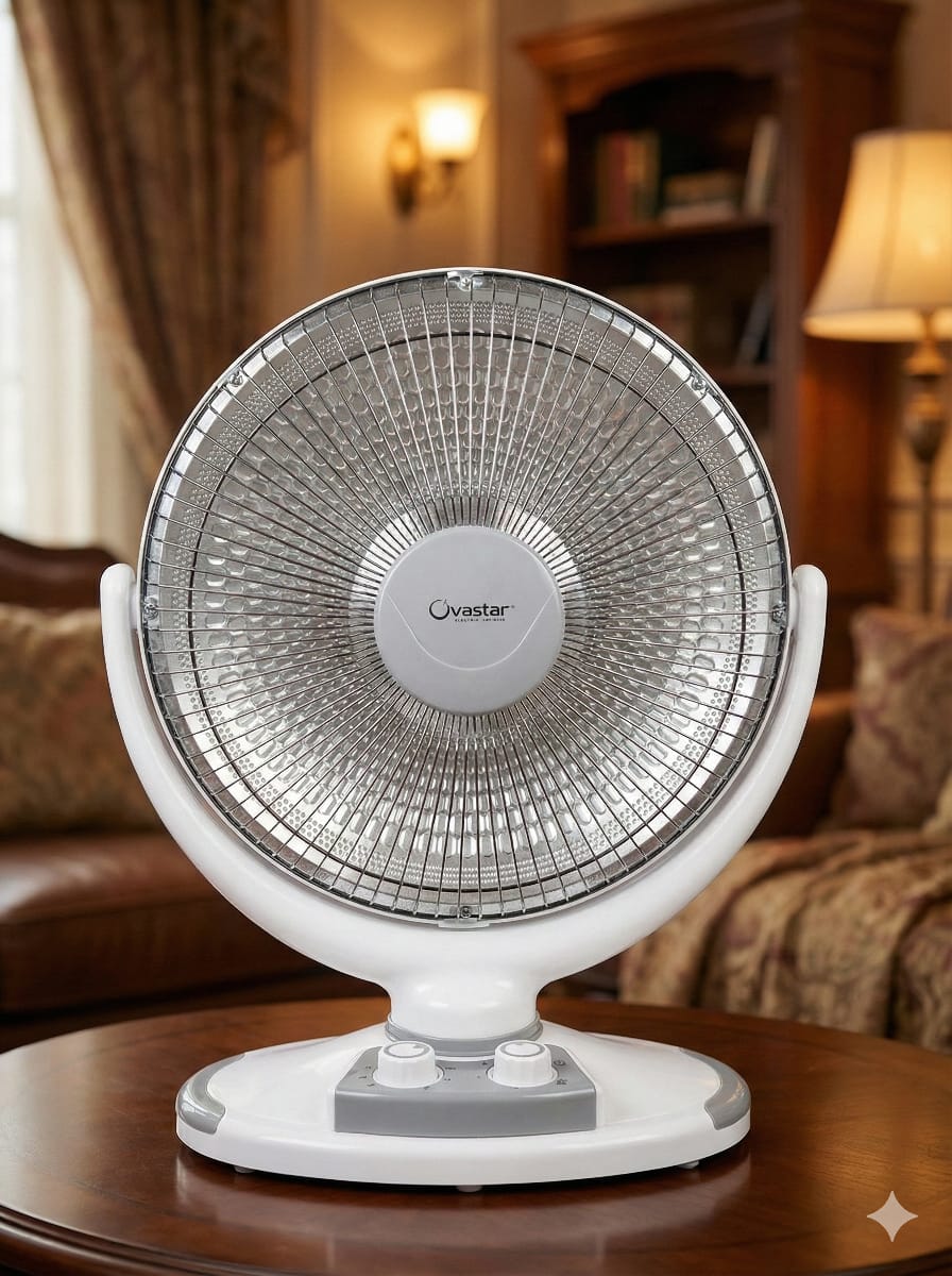Ovastar 16-Inch Table Sun Heater – 1200W Electric Room Heater with 1 Year Warranty