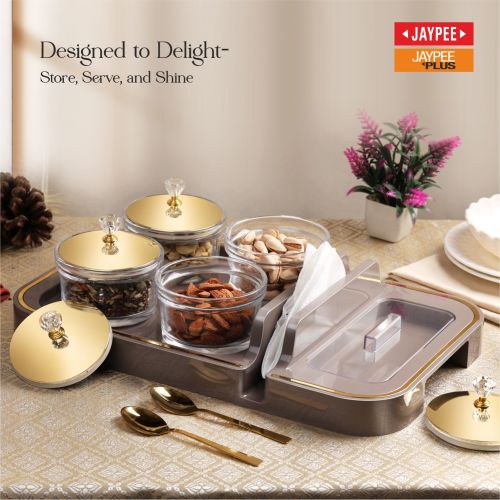 Jaypee Nutnap Klass Festive Jar Set with Tray