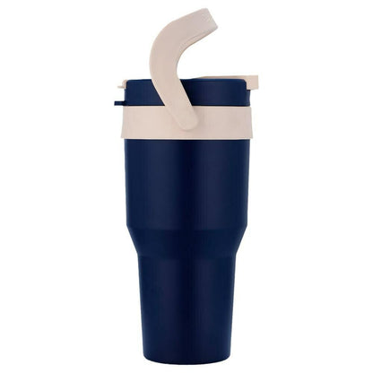 Oliveware Titan 750 ml Traveller Mug | Stainless Steel Inner | Insulated Plastic Body | Hot & Cold Beverage Travel Cup- Blue