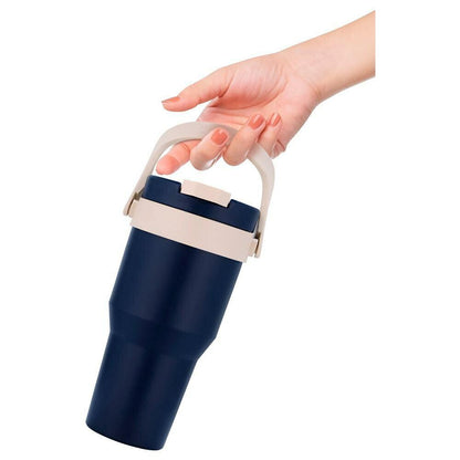 Oliveware Titan 750 ml Traveller Mug | Stainless Steel Inner | Insulated Plastic Body | Hot & Cold Beverage Travel Cup- Blue